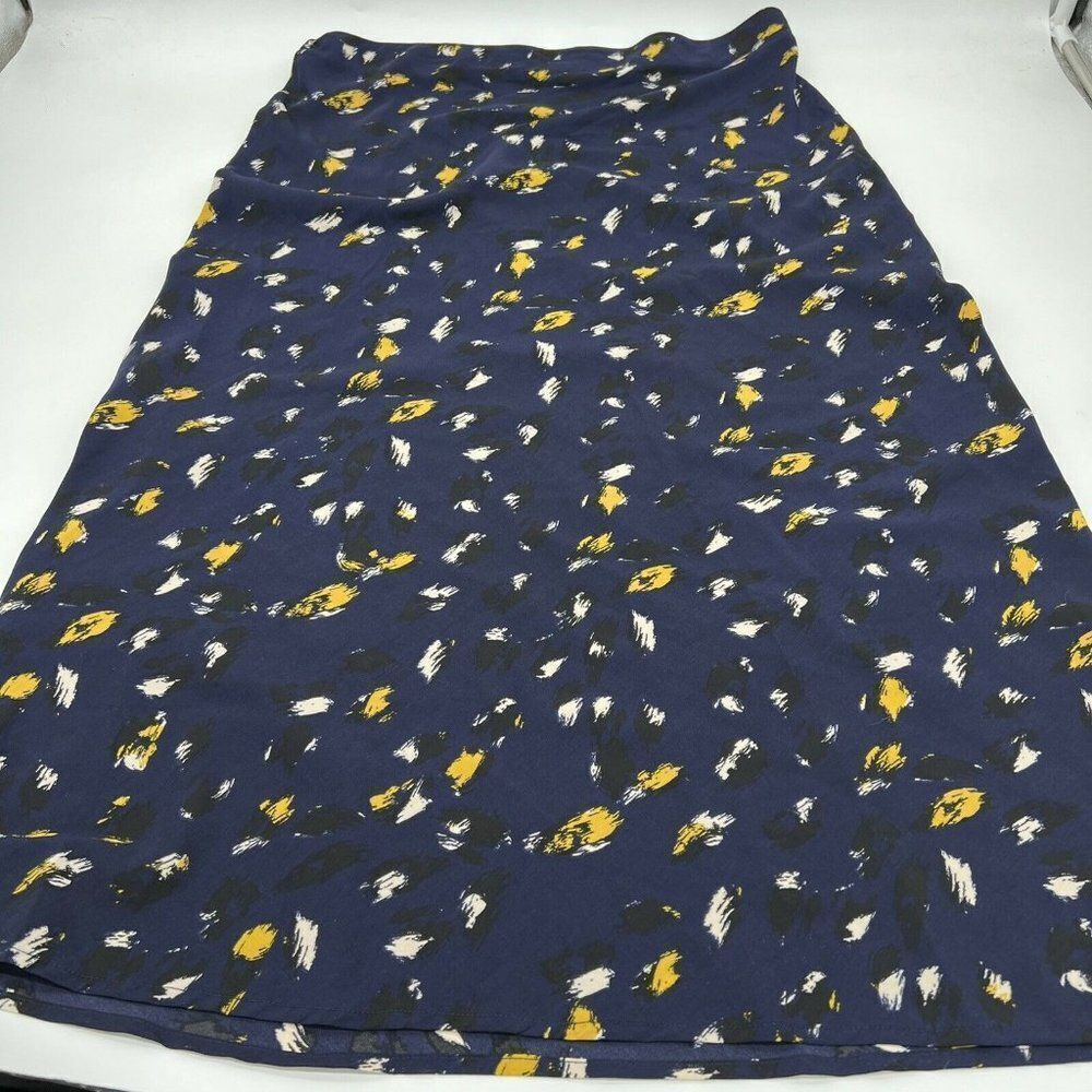 Women's Elodie Skirt Straight pencil Blue Size: XL Midi Length
